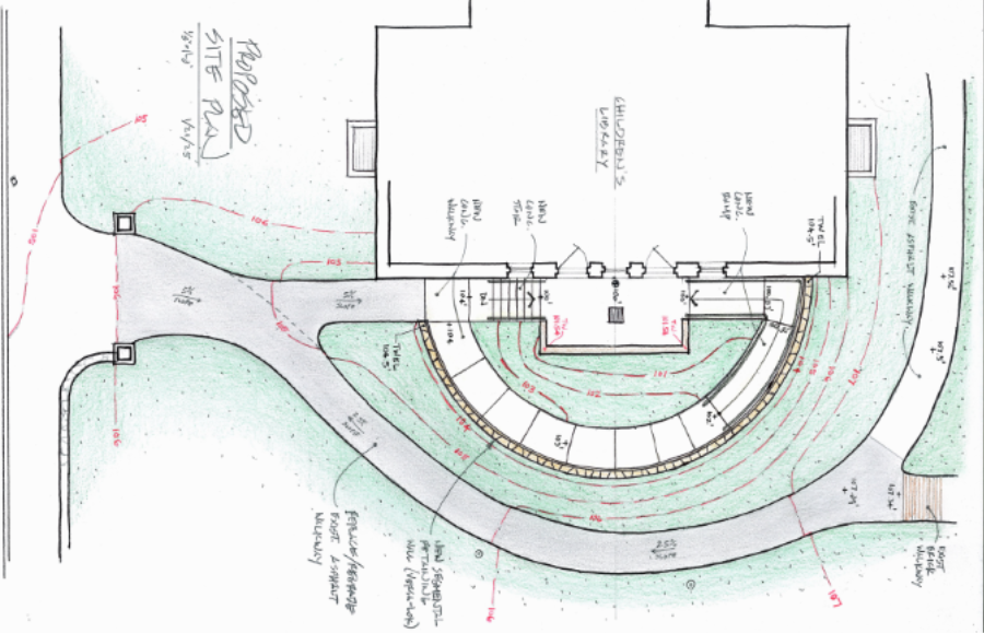 Rendering of the proposed Children's Room Entrance